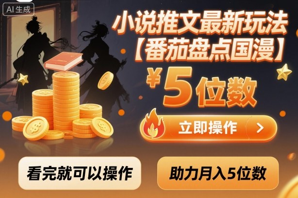 小说推文最新玩法，助力月入5位数【番茄盘点国漫】玩法，看完就可以操作-亿佰盟网