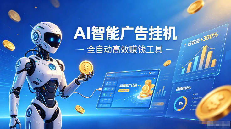 AI智能广告挂G，在家自动賺收益，全程无需人工操作、不用直播、不用拉人【揭秘】-亿起创业网-副业兼职月入过万-自媒体、引流推广、网赚项目、短视频、技术教程等创业项目资源