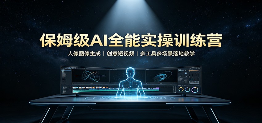 保姆级AI全能实操训练营:人像图像生成,创意短视频,多工具多场景落地教学 保姆级AI全能实操训练营:人像图像生成,创意短视频,多工具多场景落地教学