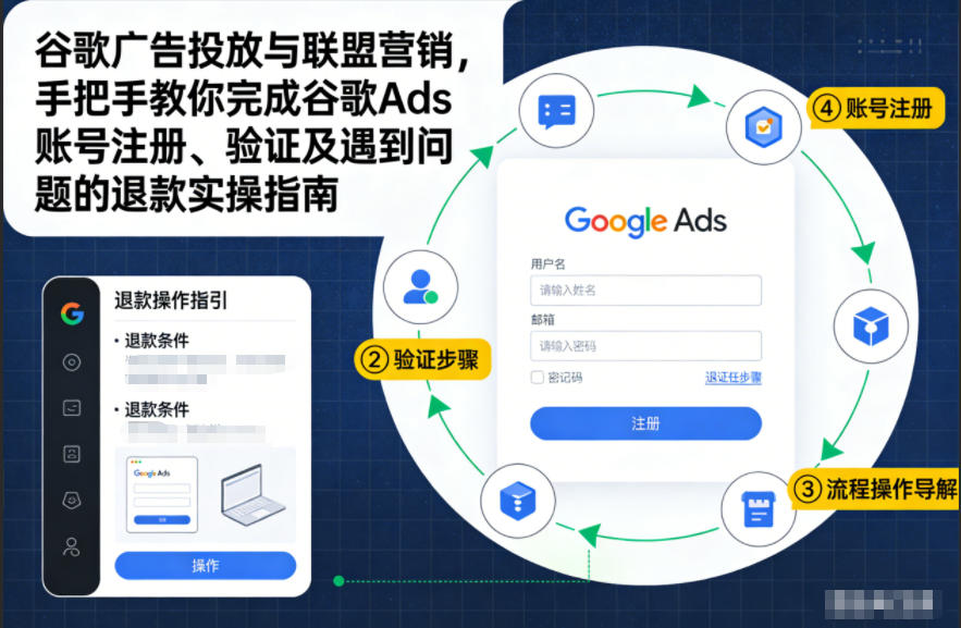谷歌广告投放与联盟营销，手把手教你完成谷歌Ads账号注册、验证及遇到问题的退款实操指南-亿佰盟网