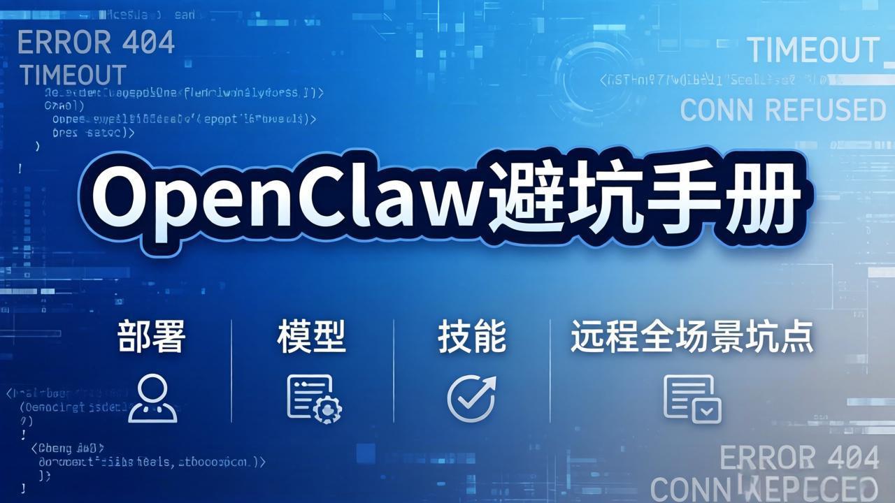 OpenClaw避坑手册：部署+模型+技能+远程全场景坑点，一次性给你说全，少走弯路-亿佰盟网