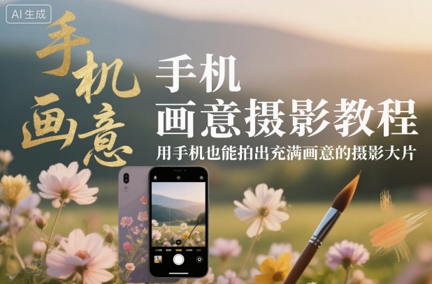 手机画意摄影教程，用手机也能拍出充满画意的摄影大片-亿佰盟网