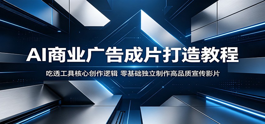 AI商业广告成片打造教程：吃透工具核心创作逻辑，零基础独立制作高品质宣传影片-亿起创业网-副业兼职月入过万-自媒体、引流推广、网赚项目、短视频、技术教程等创业项目资源