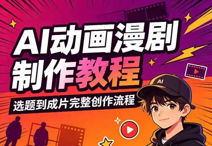 AI动画漫剧制作教程，从选题构思、分镜文案、AI绘图配音到剪映成片的完整创作流-亿起创业网-副业兼职月入过万-自媒体、引流推广、网赚项目、短视频、技术教程等创业项目资源