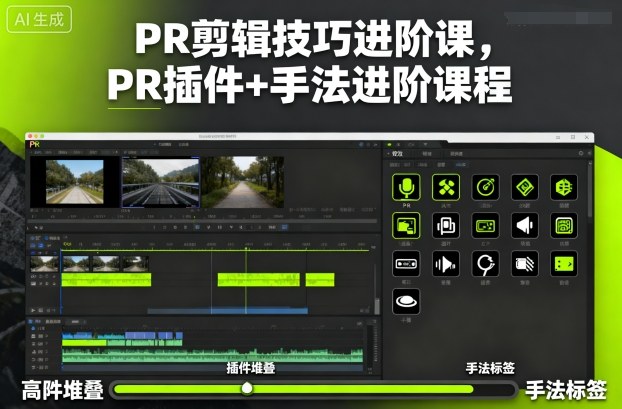 PR剪辑技巧进阶课,PR插件+手法进阶课程-亿佰盟网