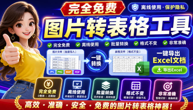 图片表格识别提取工具，支持一键从图片中智能提取表格并导出Excel文件，可离线免网运行，FastTableOCR-亿起创业网-副业兼职月入过万-自媒体、引流推广、网赚项目、短视频、技术教程等创业项目资源
