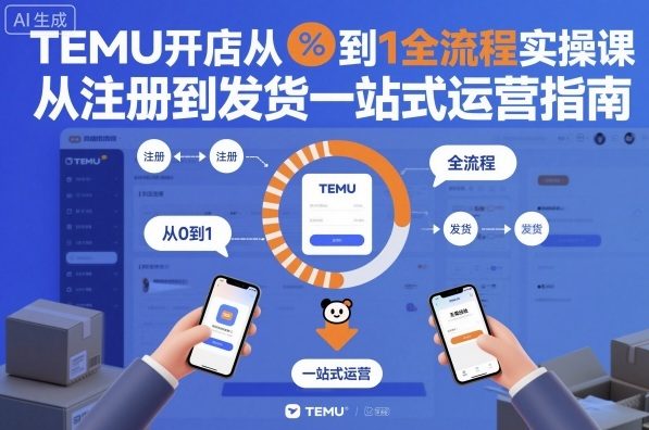 TEMU开店从0到1全流程实操课,从注册到发货一站式运营指南-亿佰盟网