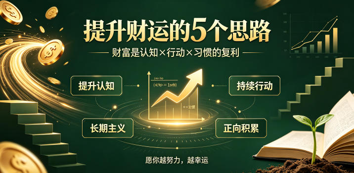 付费文章：提升财运的5个思路——财富是认知x行动x习惯的复利，愿你越努力，越幸运-亿起创业网-副业兼职月入过万-自媒体、引流推广、网赚项目、短视频、技术教程等创业项目资源