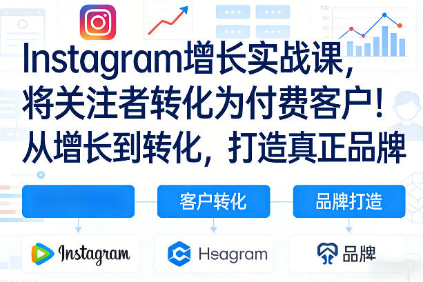 Instagram增长实战课，将关注者转化为付费客户！从增长到转化，打造真正品牌(双语字幕)-亿佰盟网