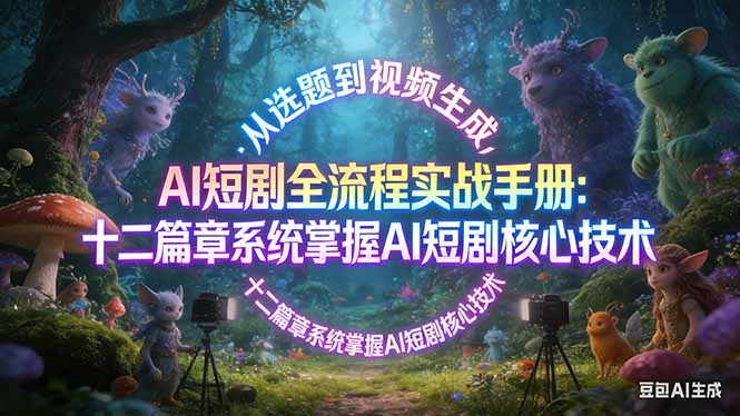 AI 短剧全流程实战手册：从选题到视频生成，十二篇章系统掌握 AI 短剧核心技术-亿佰盟网