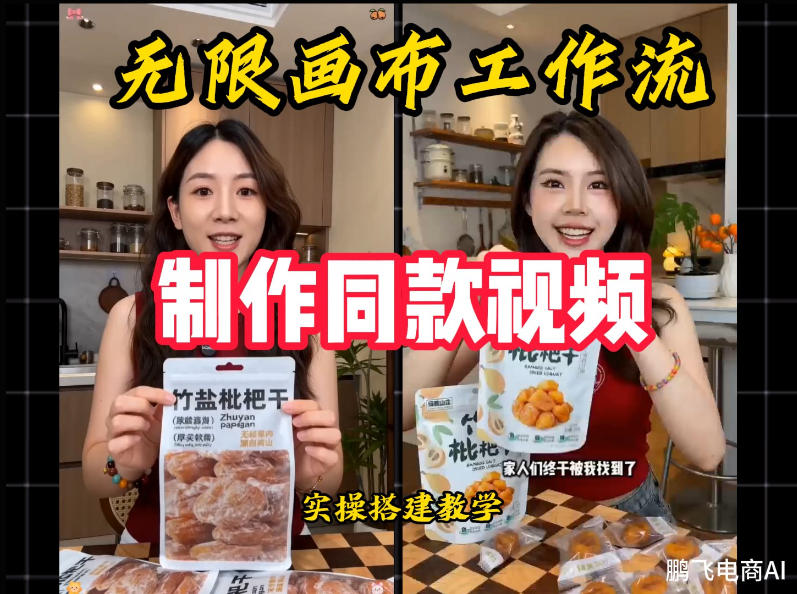 无限画布工作流一键复刻爆款带货视频，实操搭建，操作简单-亿起创业网-副业兼职月入过万-自媒体、引流推广、网赚项目、短视频、技术教程等创业项目资源