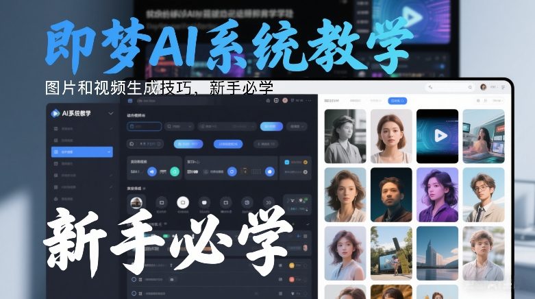 即梦AI系统教学，图片和视频生成技巧，新手必学-亿佰盟网