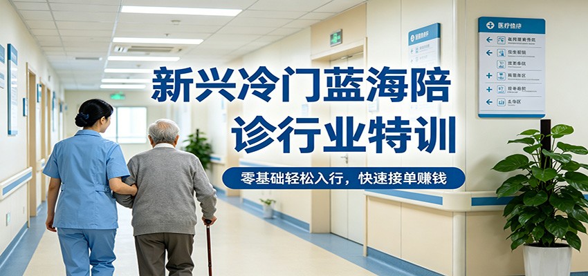 新兴冷门蓝海陪诊行业特训，零基础轻松入行，快速接单赚钱-亿起创业网-副业兼职月入过万-自媒体、引流推广、网赚项目、短视频、技术教程等创业项目资源