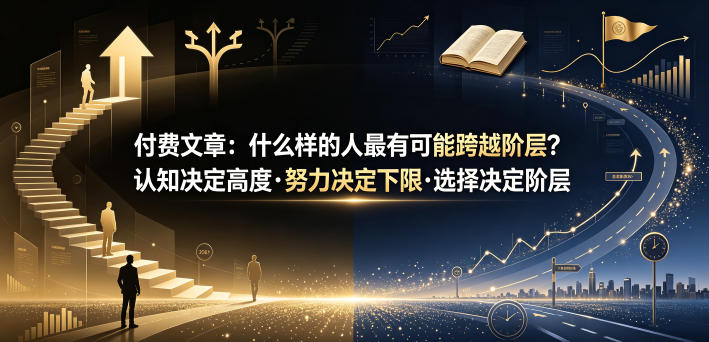 付费文章：什么样的人最有可能跨越阶层？认知决定高度·努力决定下限·选择决定阶层-亿起创业网-副业兼职月入过万-自媒体、引流推广、网赚项目、短视频、技术教程等创业项目资源