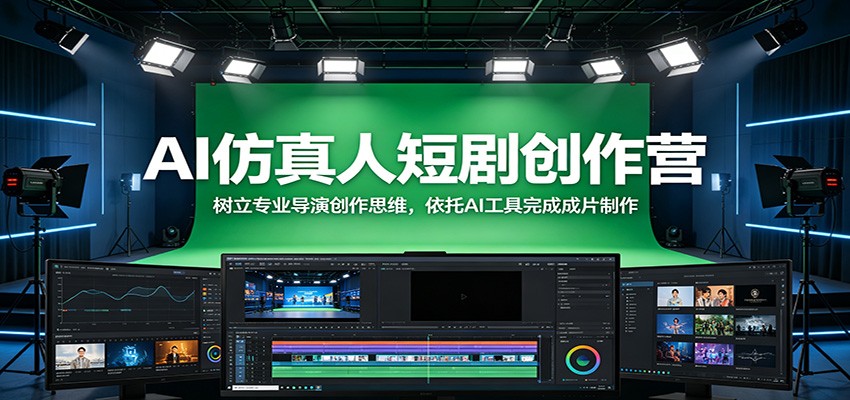 AI仿真人短剧创作营：树立专业导演创作思维，依托AI工具完成成片制作-亿起创业网-副业兼职月入过万-自媒体、引流推广、网赚项目、短视频、技术教程等创业项目资源