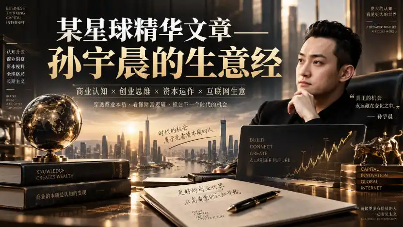 某星球精华文章——孙宇晨的生意经-亿起创业网-副业兼职月入过万-自媒体、引流推广、网赚项目、短视频、技术教程等创业项目资源