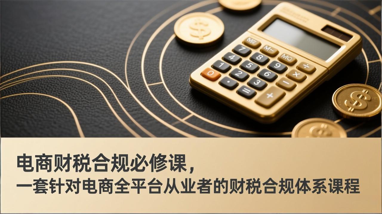 电商财税合规必修课，是一套针对电商全平台从业者的财税合规体系课程-亿佰盟网