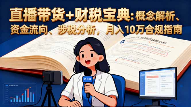 直播带货+财税宝典：概念解析、资金流向、涉税分析，月入10万合规指南-亿佰盟网