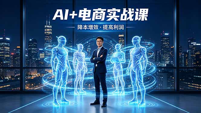 AI+电商实战课，1人+N个AI 智能体，把SOP变AI员工，实现降本增效提高利润-亿起创业网-副业兼职月入过万-自媒体、引流推广、网赚项目、短视频、技术教程等创业项目资源