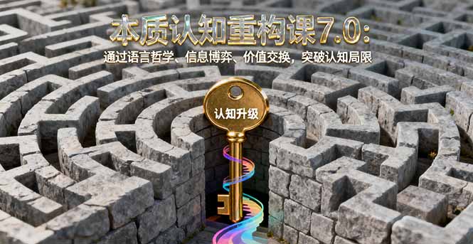 本质认知重构课7.0：通过语言哲学、信息博弈、价值交换，突破认知局限-亿佰盟网