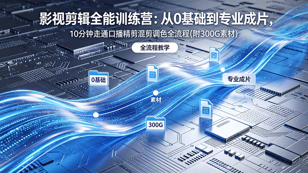 2026影视剪辑全能实战课｜0基础到专业成片，全流程教学，高清带300G素材-亿起创业网-副业兼职月入过万-自媒体、引流推广、网赚项目、短视频、技术教程等创业项目资源