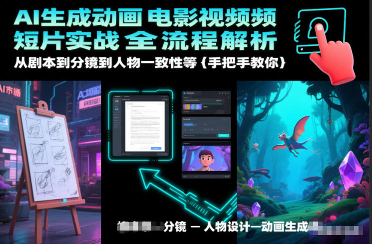 AI生成动画电影视频短片实战全流程解析，从剧本到分镜到人物一致性等手把手教你-亿佰盟网