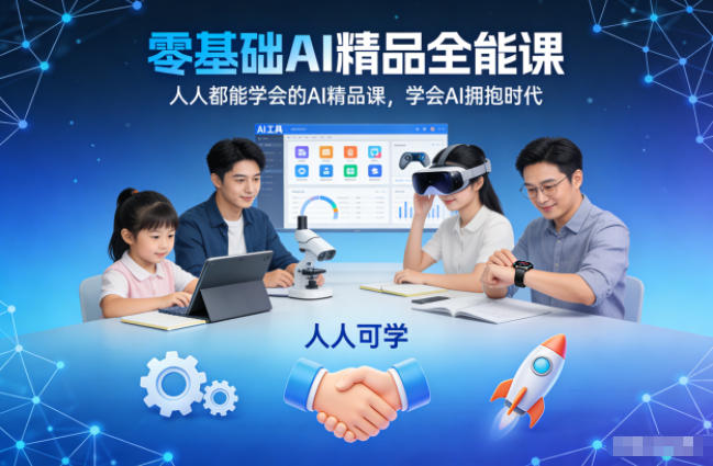 零基础AI精品全能课，人人都能学会的AI精品课，学会AI拥抱时代-亿佰盟网